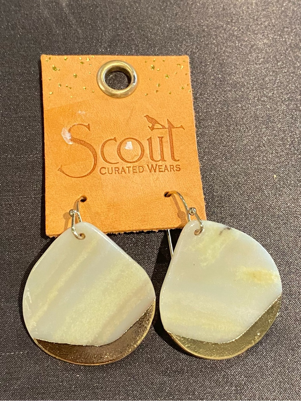 Scout Amazonite Earrings with Gold Accent